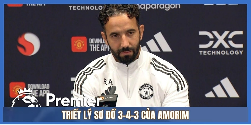 Phân tích đội hình Man Utd dưới Ruben Amorim: Ai ở lại, ai ra đi? 1 Triết lý sơ đồ 3-4-3 của Amorim